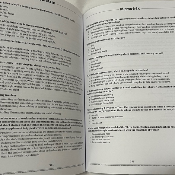 Mometrix Praxis Study Guide - Picture 5 of 5